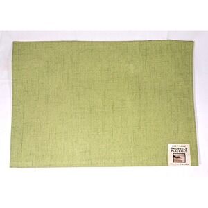 Easy Care Brussels‎ Placemat Sage Green Textured Linen Look 13x19 Rectangle